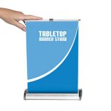 A3 Size 11.6" W x 16.5" H Table Top Roll Up Banner Stand (Stand Only)